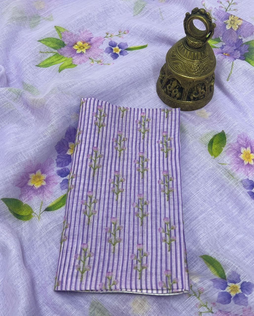 MG 432 Plain Linen Digital Printed Designer Saree Suppliers In India
